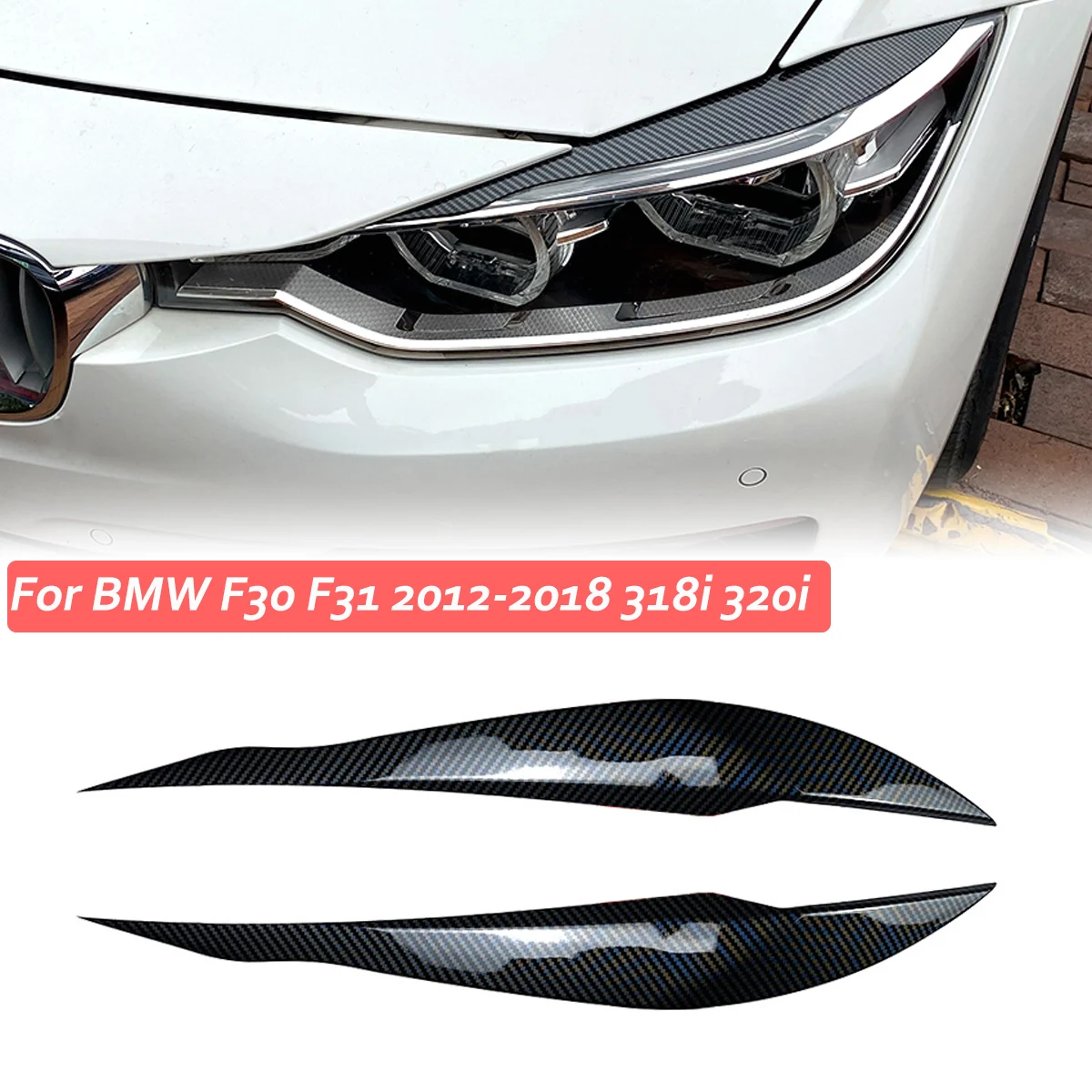 

2 шт., наклейки для передней фары BMW 3 серии F30 седан F31 Wagon 318i 320i 2012-2018