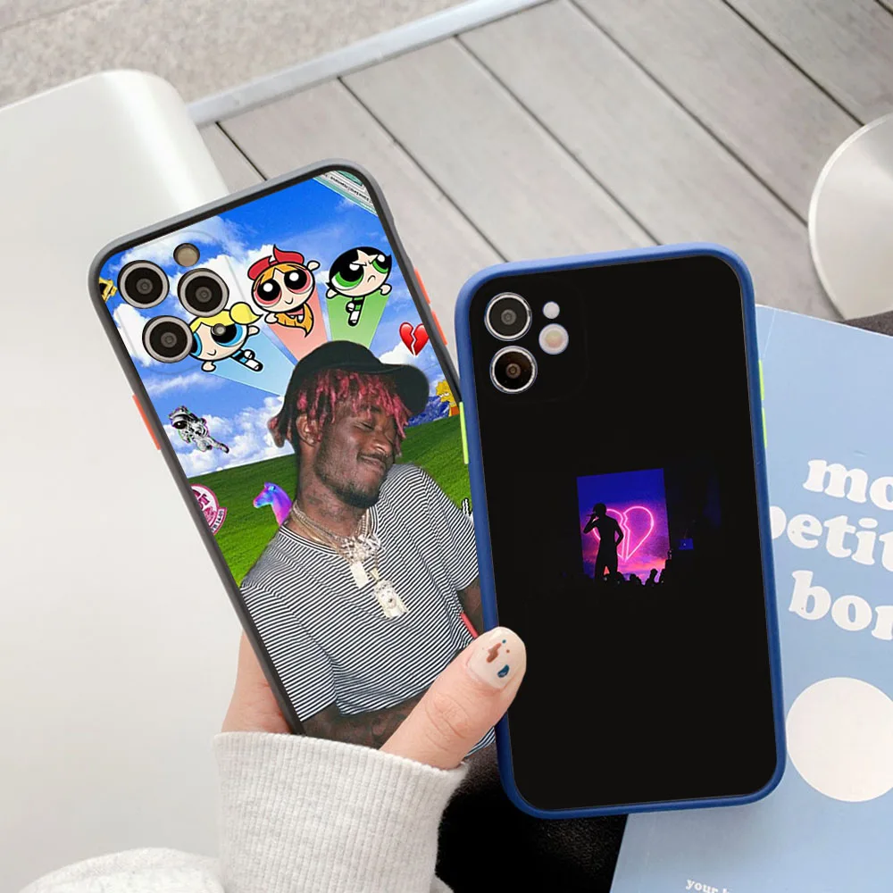 Чехол для телефона iphone 16 Plus 15 14 13 12 11 Pro Max 8 7 XS XR SE Lil Uzi Vert Frosted Translucent Black Защитный