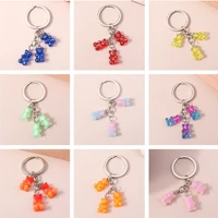 new cartoon animal keychains cute colorful bear pendants keyrings souvenir gifts for women men car key handbag key chains gifts