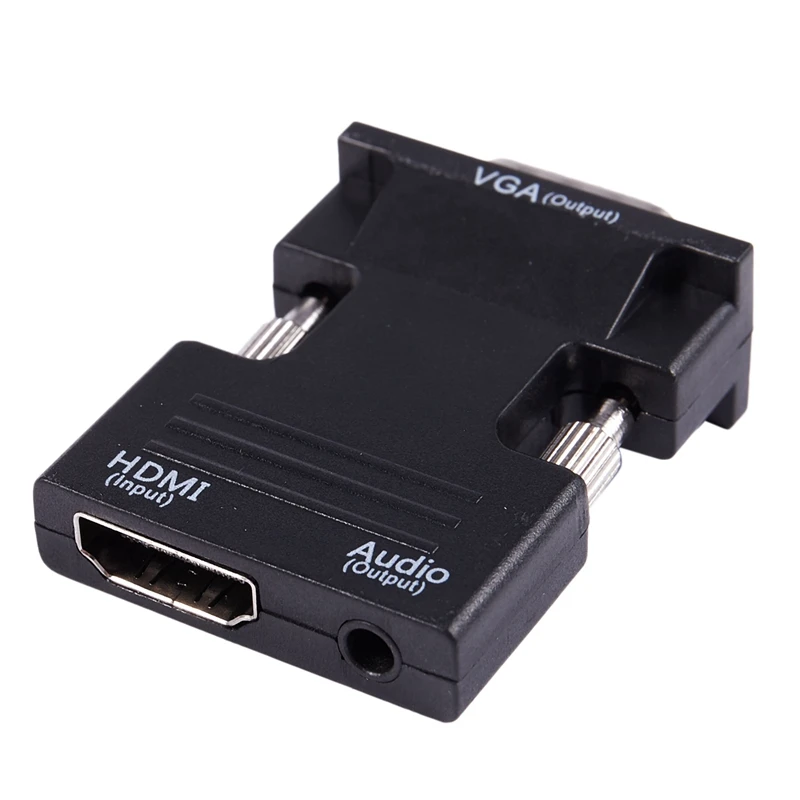 

3X 1080P HDMI гнездо VGA штекер с аудио выходом кабель конвертер адаптер