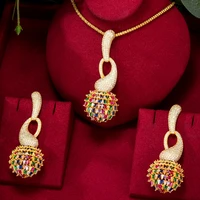 missvikki new trendy big round pendant necklace earrings jewelry set ladies women wedding fine super new design fashion