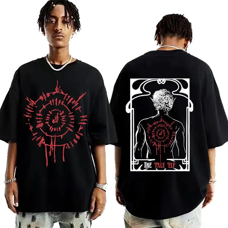 Футболка с изображением бледного эльфа из астариона порта 3 Ретро футболка для