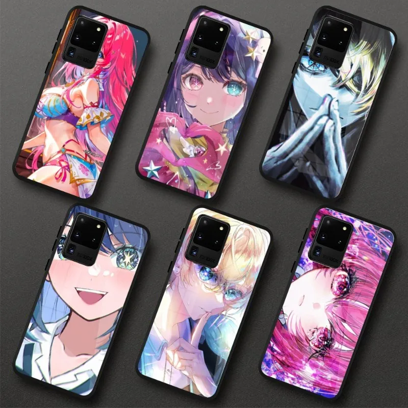 

Anime Oshinoko Fashion Phone Case for Samung S23 S22 S21 Pro Ultra A13 A33 A53 NOTE 20 PC Glass Phone Cover Funda