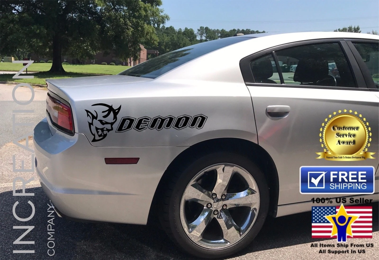 

(3 шт.) Dodge charger back виниловые наклейки Переводные картинки mopar Graphics demon logo design