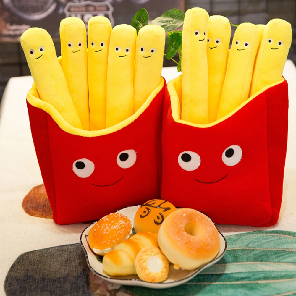 

Baby Toys French Fries Pillow Pizza Plush Toys Interesting Food Creative Simulation Kids Birthday Gift Soft Cushion Pillow