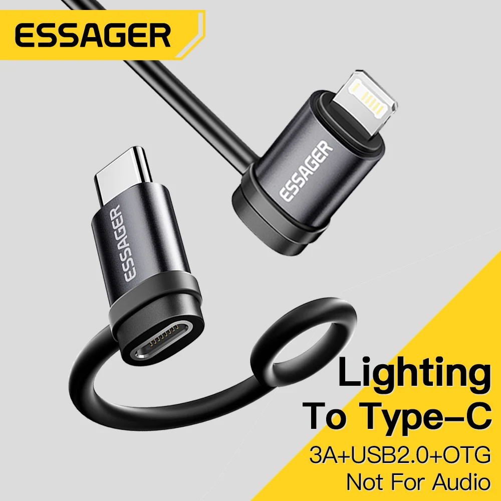 Essager Lighting To Type C Adapter Fast Charging IOS Female to USB C Male Connector For iPhone 15 14 13 12 11 Pro IPad Converter