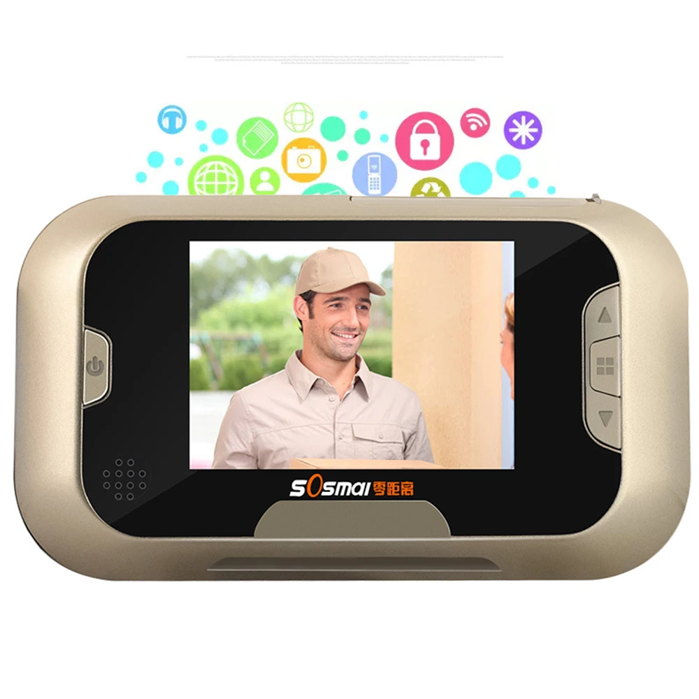 

Video Doorbell Commercial Hd Night Vision Anti-Theft Camera Electronic Cat Eye Door Mirror