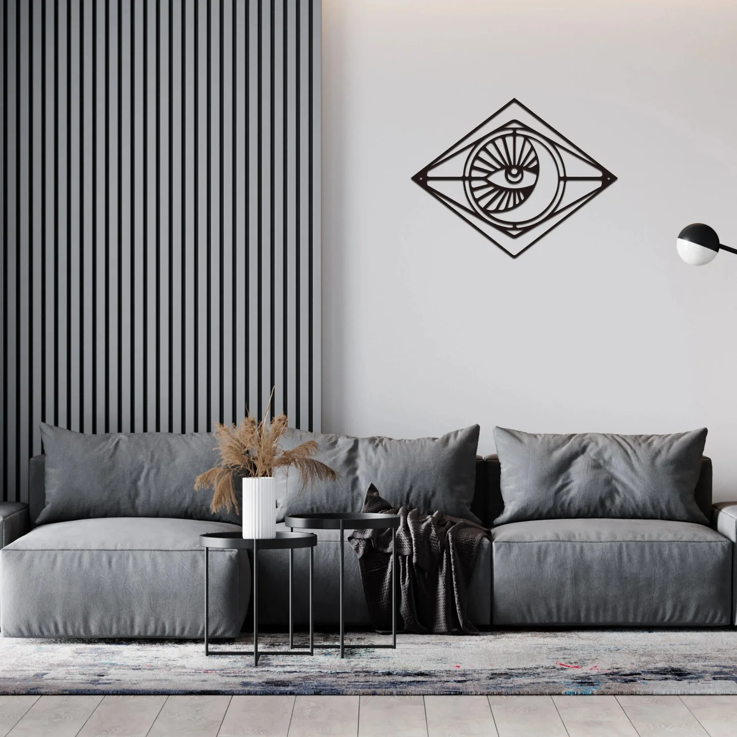 Металлический Настенный Рисунок Луна И Глаз Цельный Подвесной Декоративный Знак