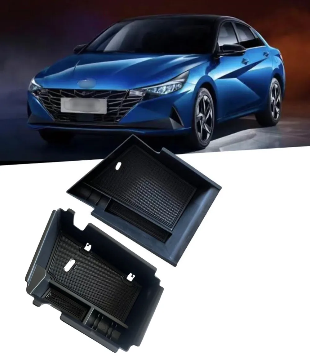 

Для Hyundai Elantra Avante i30 Sedan CN7 2021 2022 центральный автомобильный подлокотник для хранения коробка центральная консоль Органайзер лоток аксессуары