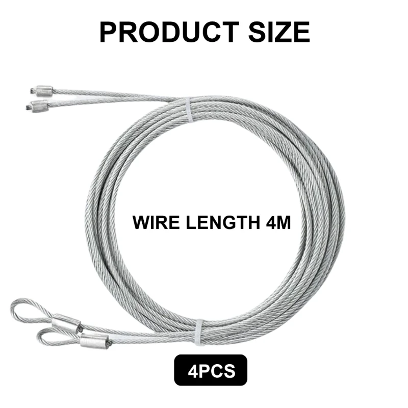 4 шт. торсионные пружинные тросы для гаражных ворот 13 футов удлинительный провод