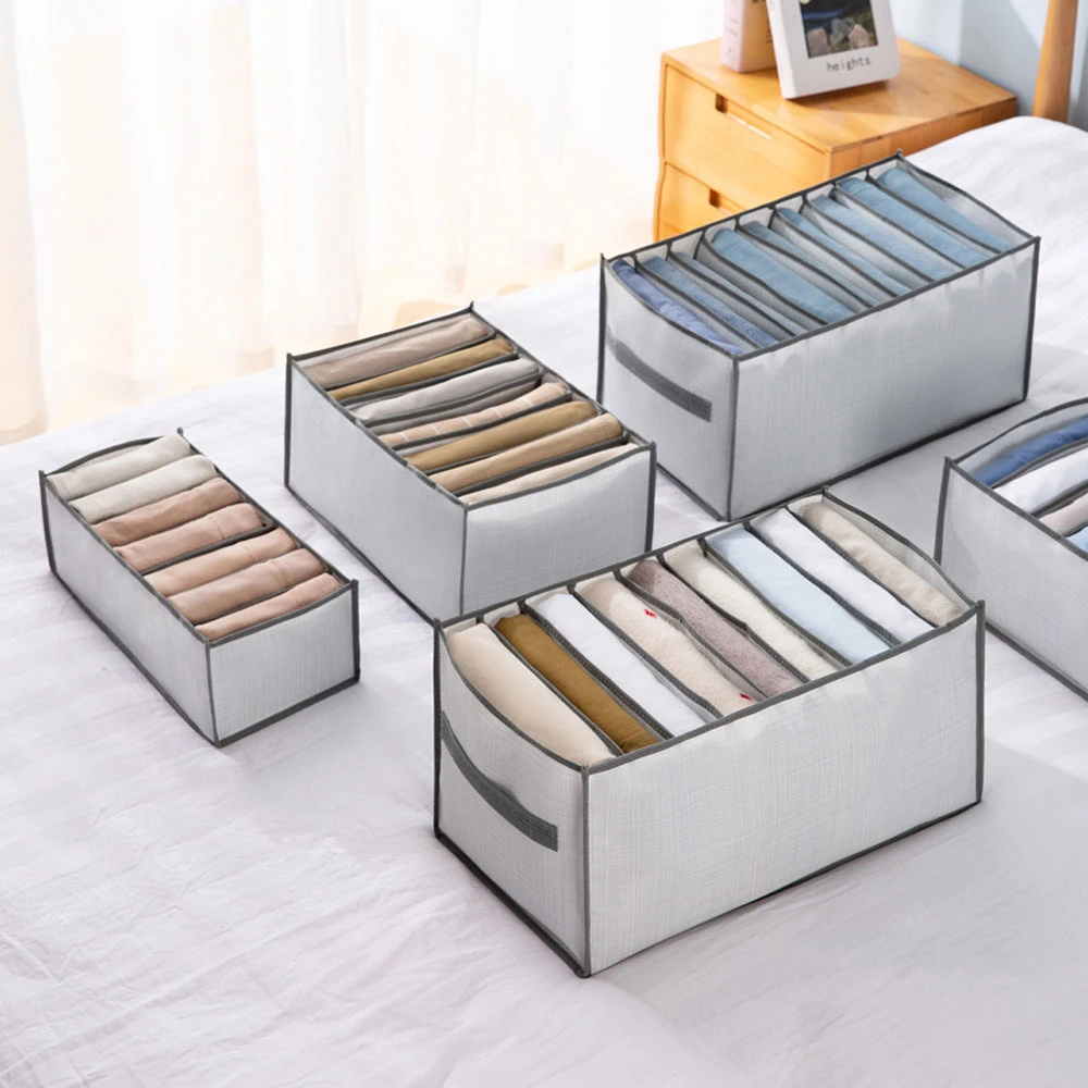 

Closet Storage Boxes Wardrobe Clothes Organizer Drawers Separator Boxes Stackable Organizer Box Home Closet Pants Organizers