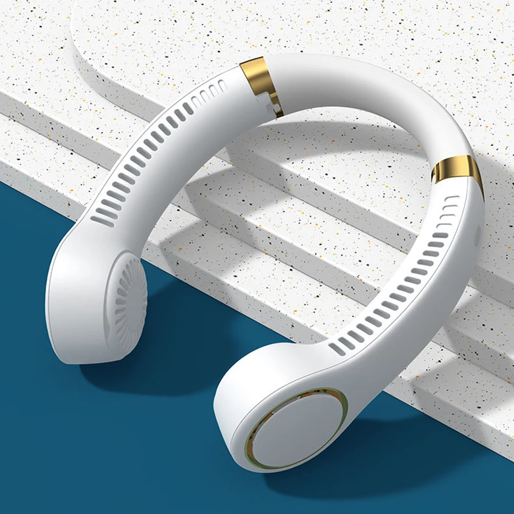 

Portable Bladeless Neck Fan 4000mAh USB Rechargeable For Outdoor Ventilador Summer Air Cooling Wearable Neckband Neckband Fan