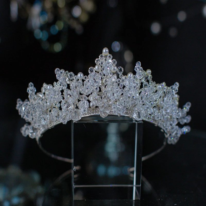 CC свадебная корона свадебные аксессуары для волос женские обручальные головные