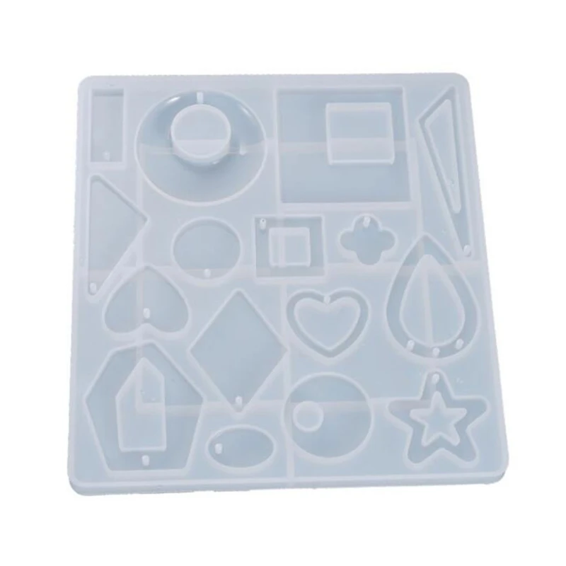 

E0BF Hanging Pendant Keychain Casting Mold Multi-style Earrings Eardrop Danglers Silicone Mould DIY Crafts Jewelry Mold