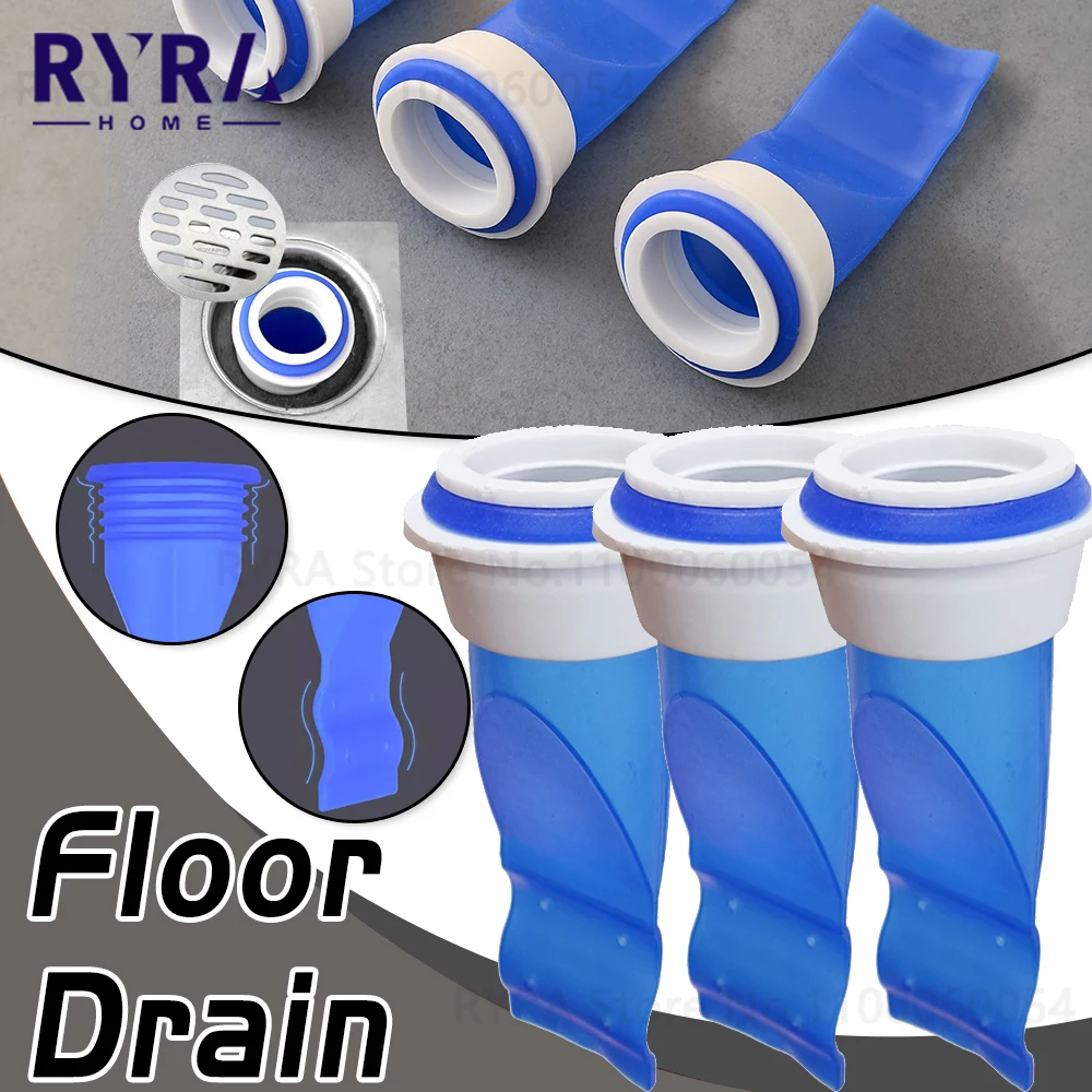 

Bathroom Floor Drain Sinks Sewer Pipe Silicone Drains Stopper Waste Hair Clogging Water Filter Bathroom Kitchen Toilet Strainers