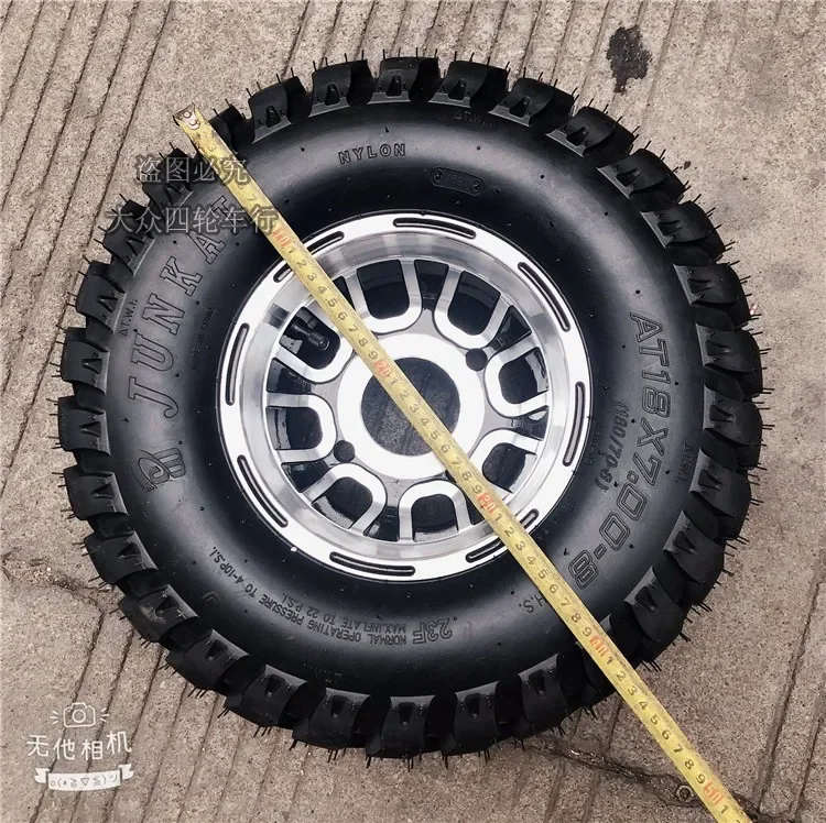 18X7.00-8-дюймовая квадратная дорожная внедорожная шина алюминиевое колесо в сборе