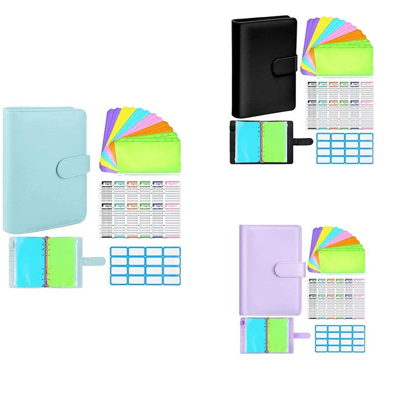 

A6 Budget Binder With Zipper Envelopes, Cash Envelopes For Budgeting, Money Binder Organizer For Cash Savings