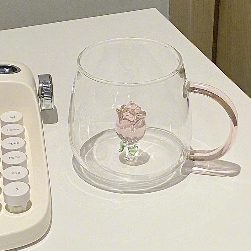 

Кружки и чашки для воды для дома красивые девушки красивые креативные роскошные женские стеклянные высококачественные чашки розы для офиса