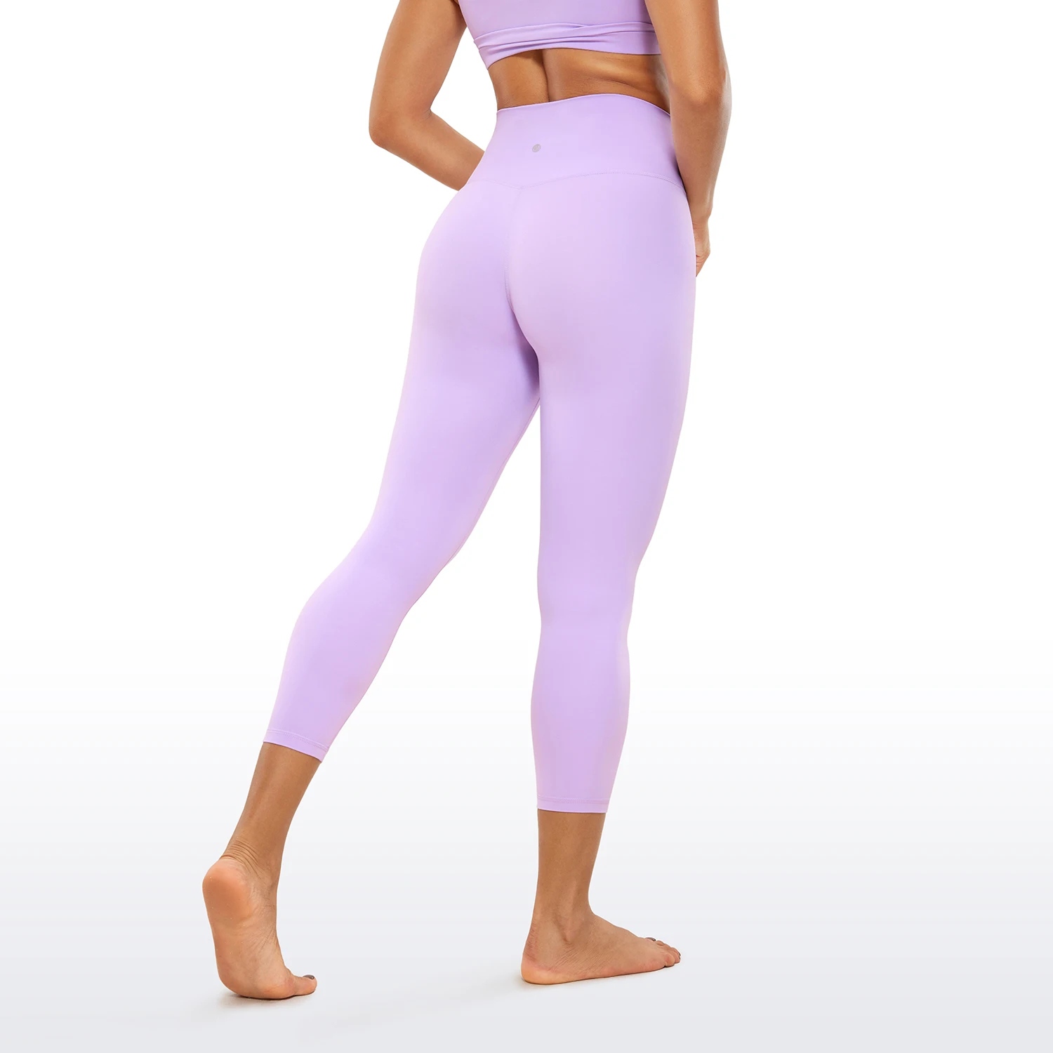 CRZ YOGA Womens Butterluxe Crossover Workout Capri Leggings 23 Inches - High Waist V Cross Crop Gym Athletic Yoga Pants