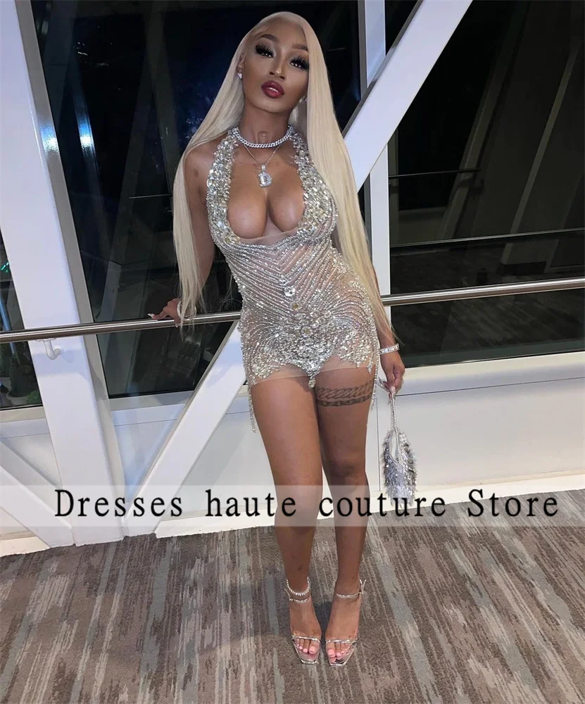 

Соблазнительные коктейльные платья мини с бисером для женщин 2022 платья русалки для выпускного вечера для черной девушки платья на день рож...