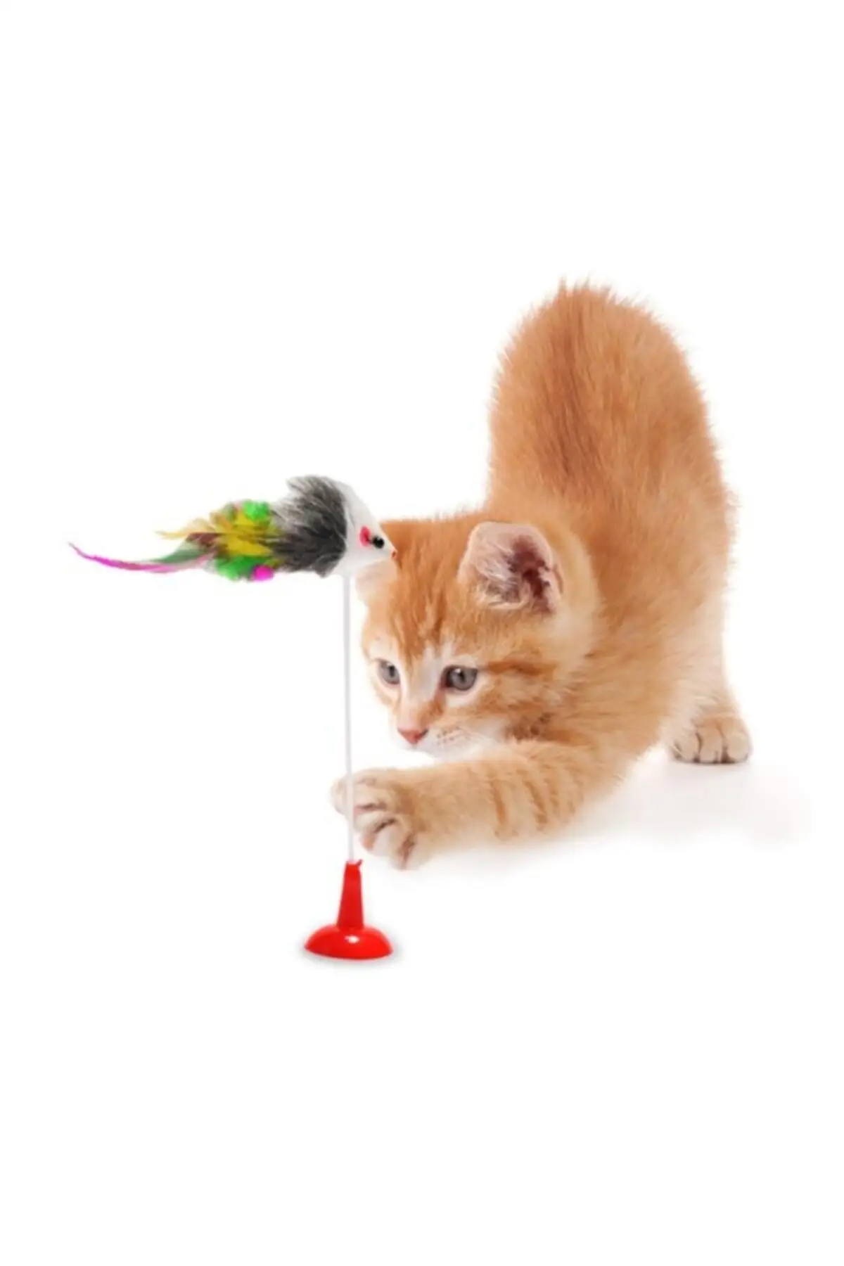 

Cat Toy Fluffy Mouse with Suction Cup Pet Cat Toy ZOLİ Fun Games