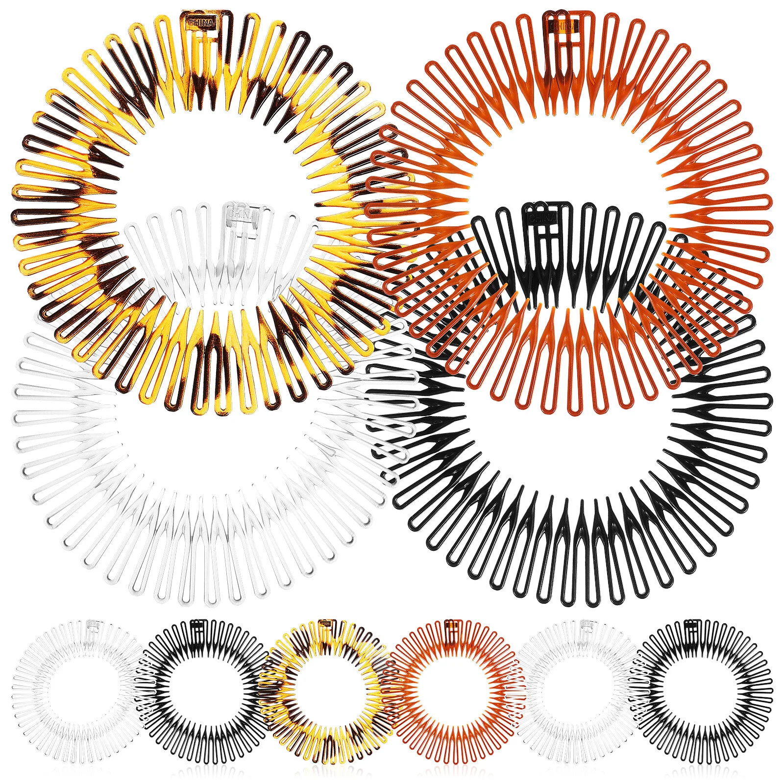 

Ponytail Stretching Comb Natural Hair Flexible Circle Full Circular Headband Combs Spring