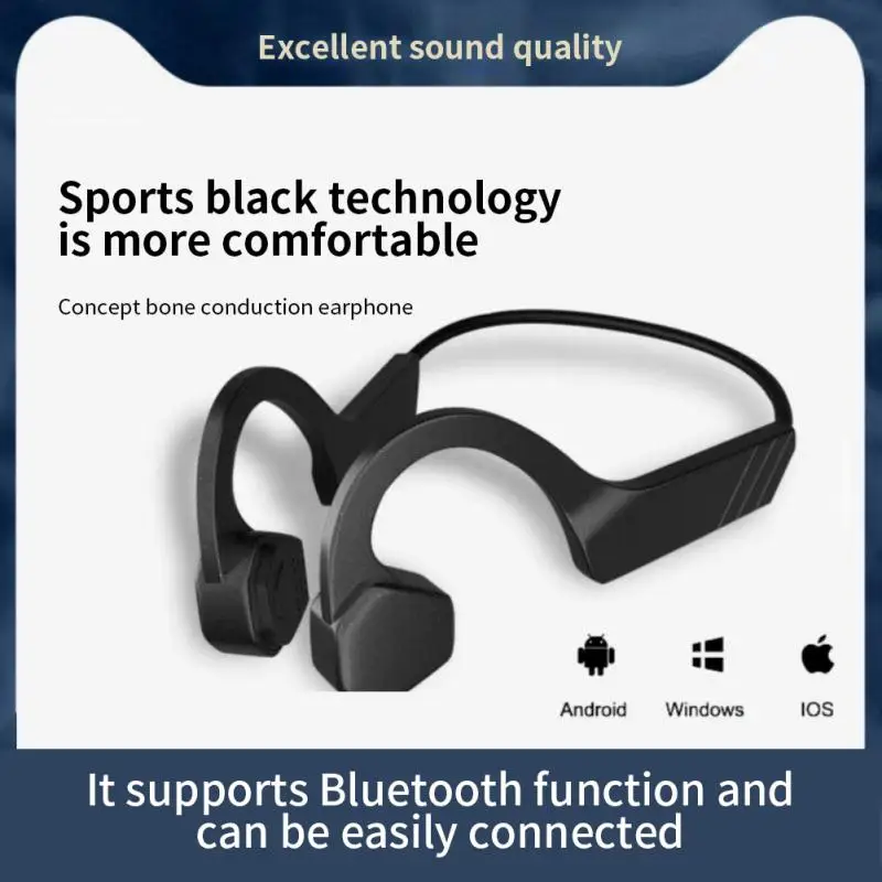 

Z18 Bone Conduction Headphones Bluetooth Wireless Not In-Ear Headset Waterproof Sport Earphones Lightweight Ear Hook