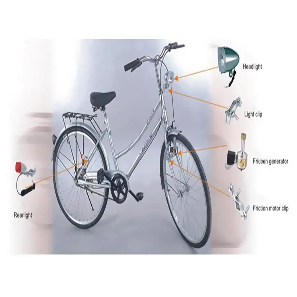 Фрикционный генератор Dynamo Фара Задний фонарь Комплект задних фонарей 12 В 6 Вт для