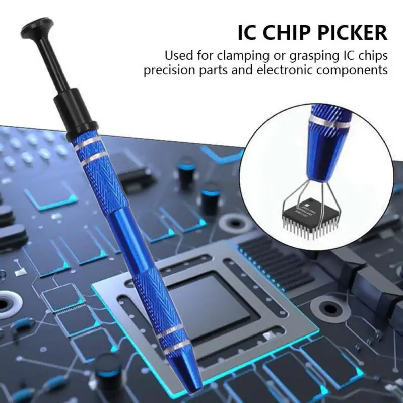 

Чип-экстрактор IC, прибор для сбора чипа, вытягиватель электронных компонентов, Инструмент для извлечения материнской платы с четырьмя зажимами, прочные инструменты для ремонта