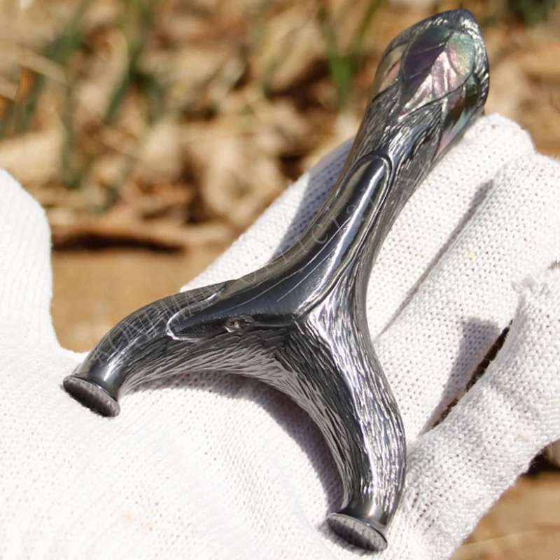 

Титановая Рогатка охотничья Рогатка плоская кожа резиновый ремешок для улицы традиционная охотничья Рогатка полностью титановая