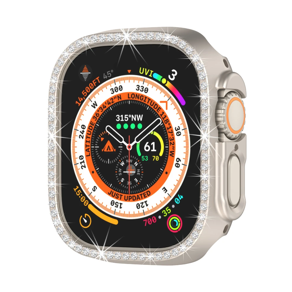 Diamond Bumper Protective Case for Apple Watch 8 49mm 45mm 41mm For IWatch Series7 6 5 SE 44mm 42mm 38mm Shell Frame Accessories