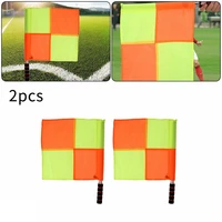 2pcs durable waterproof non slip rugby signal flag referee flags football training flags referee supplies
