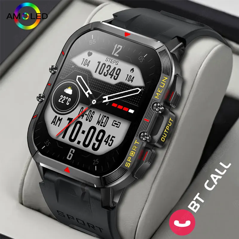 2023 мужские умные часы Военные Bluetooth вызовы для занятий спортом на открытом воздухе водонепроницаемый умные часы для IOS и Android телефонов