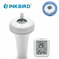 inkbird upgrade ibs p01r waterproof pool thermometers receiver transmitter set max 300ft wireless monitor ranges for pool tub