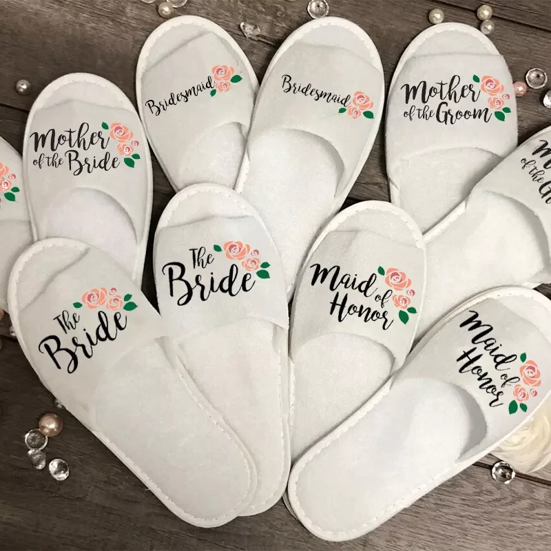 

Bridesmaid maid of sister mother of the groom Slippers wedding Bachelorette hen Party Bridal shower Proposal gift