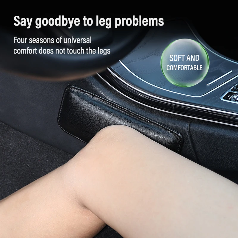 

Universal PU Leather Car Interior Pillow Comfortable Elastic Cushion Memory Foam Leg Pad Thigh Support Auto Protection Styleing