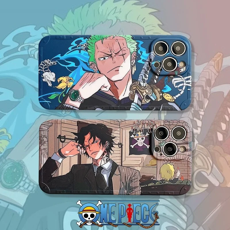 

Anime Zoro Ace Phone Case Cover for IPhone 7 8 Plus 11 12 13 Pro X XR XS Max Shockproof Case for IPhone 13 Cases