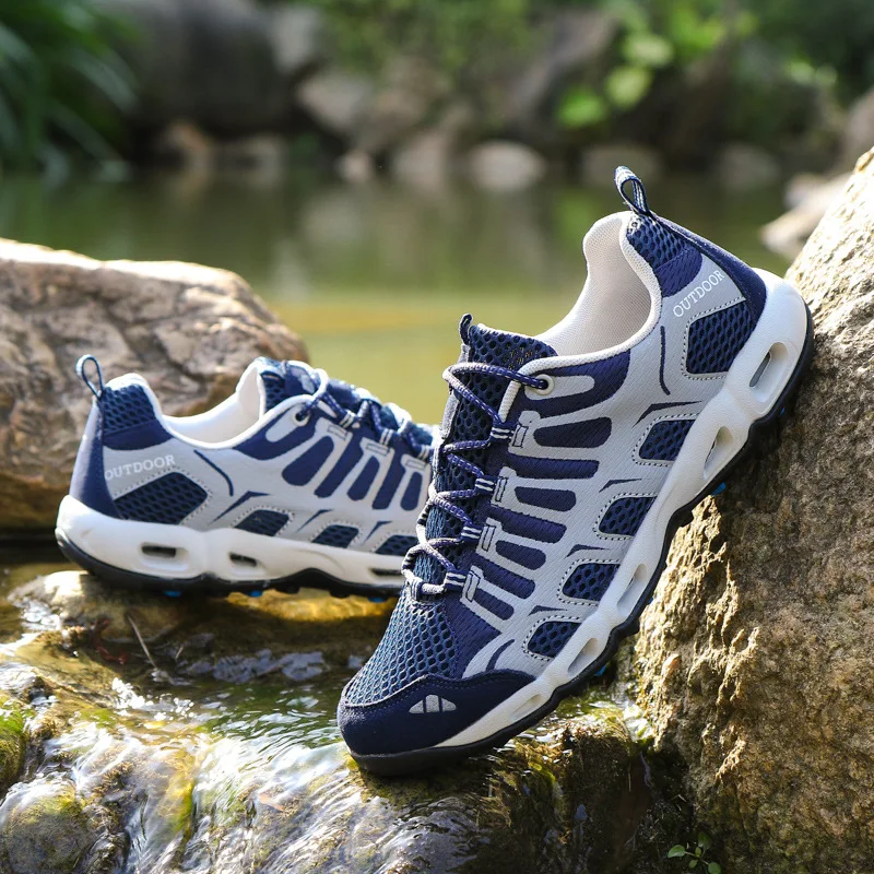 2023 New Outdoor Couples Hiking Sneakers Non-slip Cushioning Women Travel Shoes Fashion Comfy Breathable Men Beach Sports Shoes