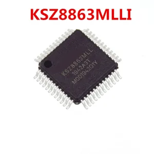 Controlador de Ethernet, Chip IC de 1 uds, KSZ8863MLLI, KSZ8863MLL, QFP48, en Stock, al por mayor