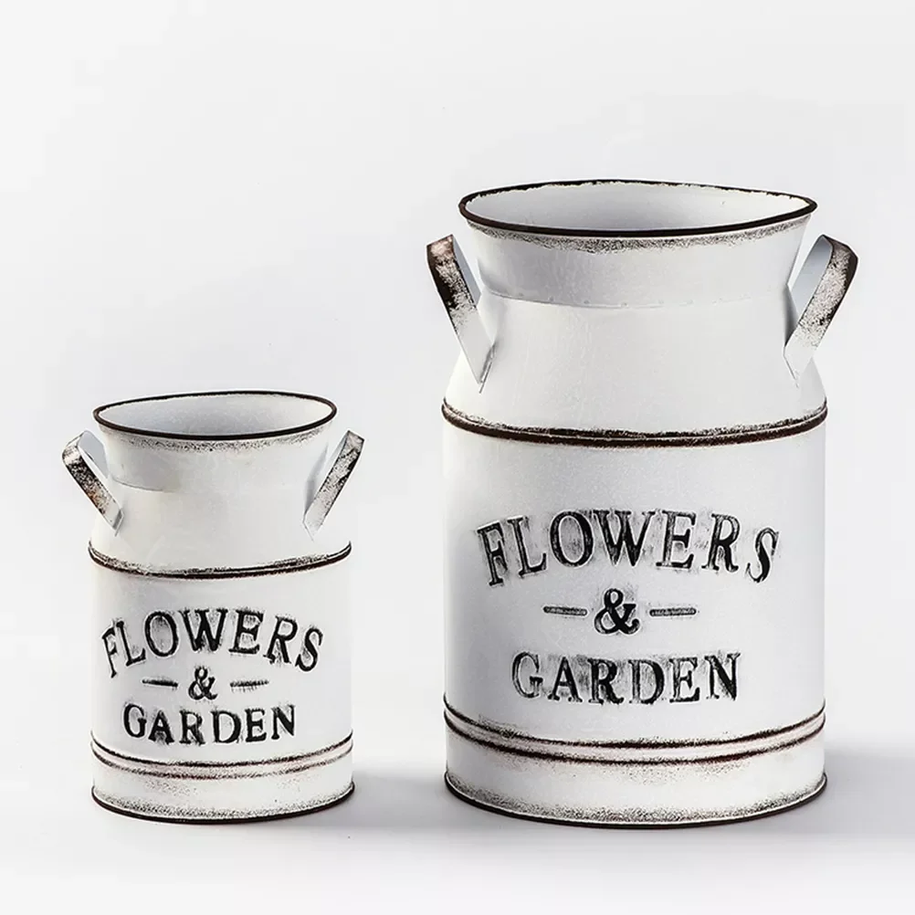 

NEW2023 1Pcs Flower Arrangement Flower Pot Retro Flower Vase Metal Flower Kettle Desktop Ornament for Home Garden Office Decor S