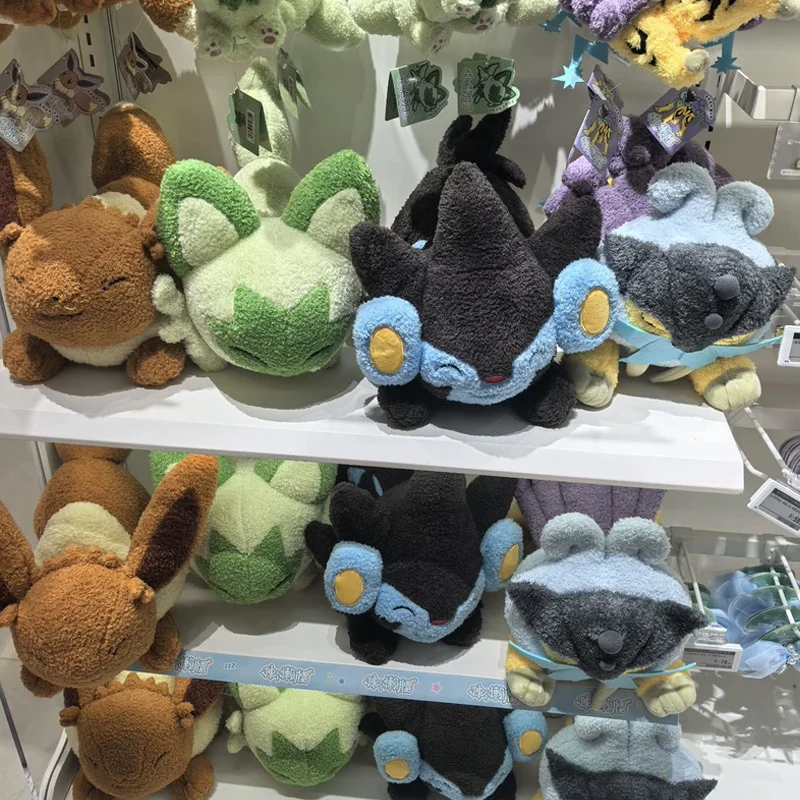 Фото 100% Оригинальный плюшевый брелок-игрушка из серии Pokemon Stretching: милые персонажи Люксрей, Райку, Спригатито, Иви – подвеска, украшение, подарок №2