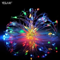 solar fairy string light outdoor garden decoration garland waterproof 8 modes copper wire light for christmas street patio