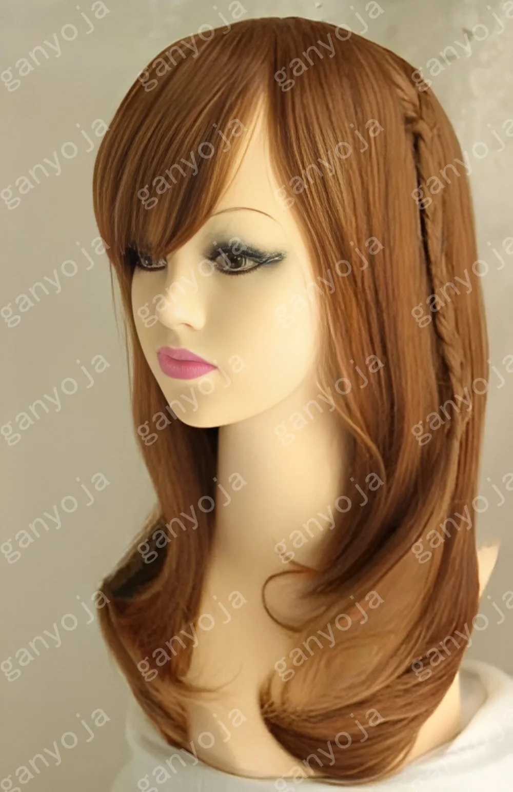 Стильный парик для костюма коричневые Средние Длинные Синтетические волосы