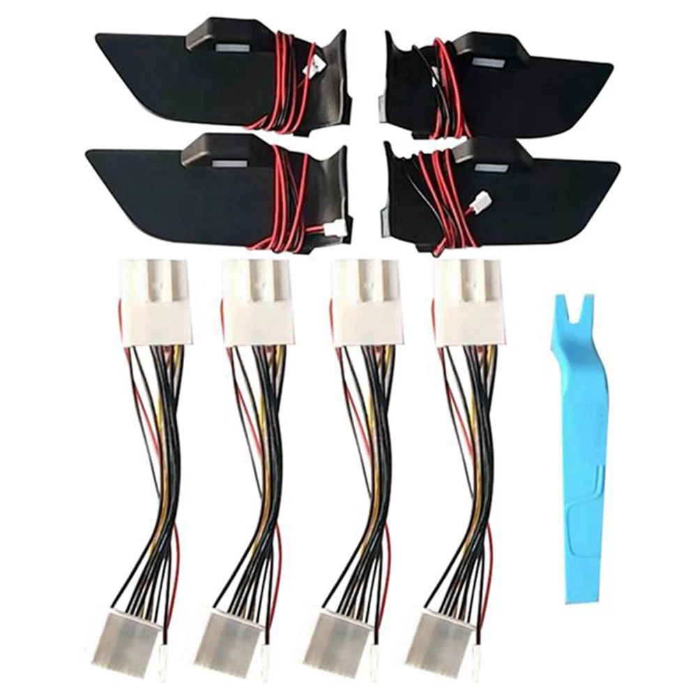 

Подлокотник для автомобильной двери, подлокотник, атмосферный свет, внутренняя светодиодная синяя дверная чаша, ручка, рама, свет, подходит ...