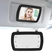 auto mirror makeup light for car sun visor led mirror hd universal type finger touchscreen switch glass portable with fill light