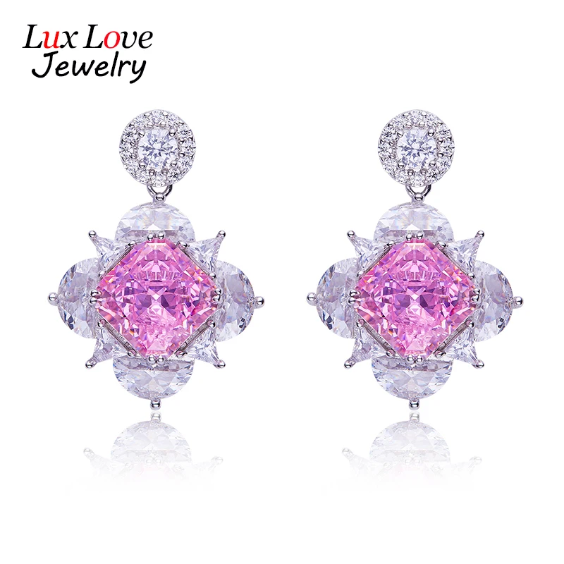 

Женские серьги-гвоздики из серебра 925 пробы с цирконами