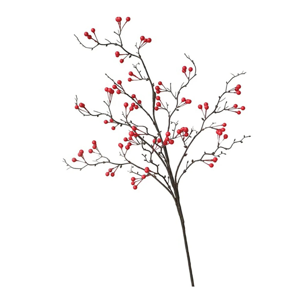 

108cm Artificial Berry Large Branch Red Fortune Fruit Bean Decorative Happy Event Flower Home Living Room Wedding Room Ornaments