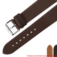 watch accessories mens and womens pu belt pin buckle plain leather wholesale strap