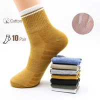 10 pack men cotton socks mesh breathable short casual socks summer sports socks absorb sweat ankle socks set