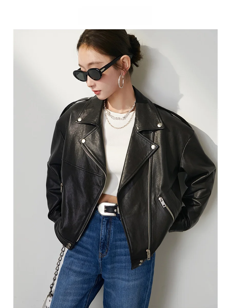 Pumpkin Valley Design Sense американское винтажное кожаное пальто верхняя одежда женская